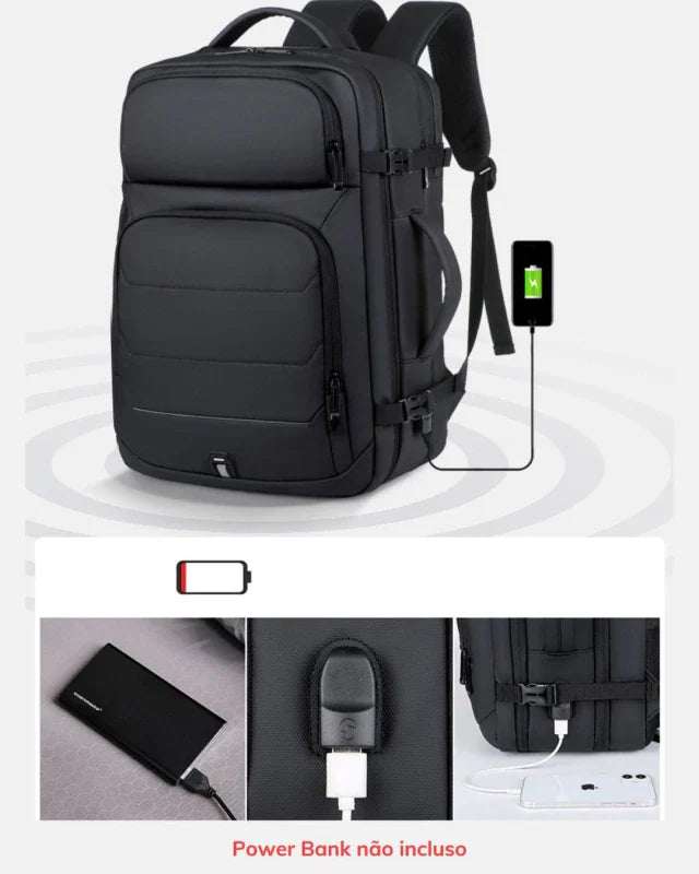 Mochila Para Notebook USB Modelo Infinity Black
