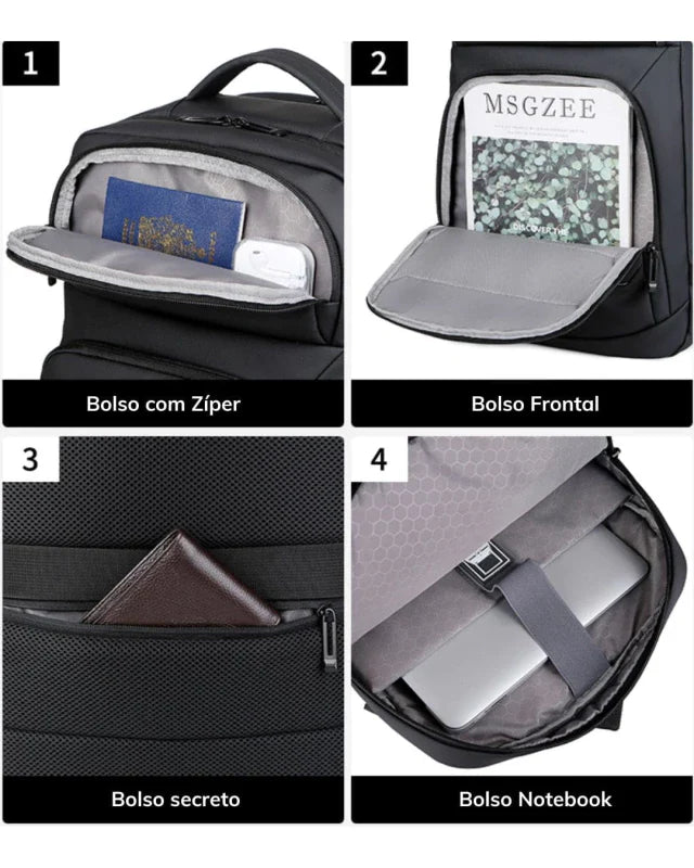 Mochila Para Notebook USB Modelo Infinity Black