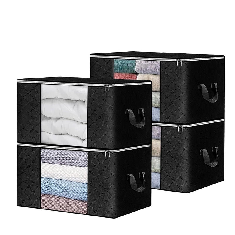 Kit Prático de 4 Organizadores Dobráveis para Grande Capacidade