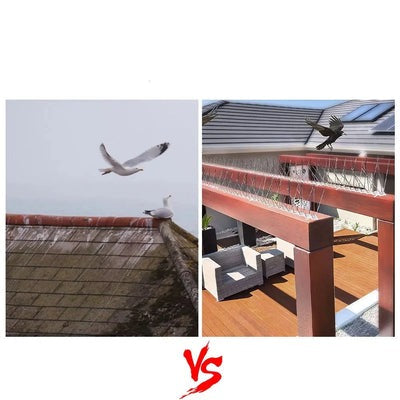Proteção Eficaz Contra Pássaros para Telhas de Aço Inoxidável - 12 Peças