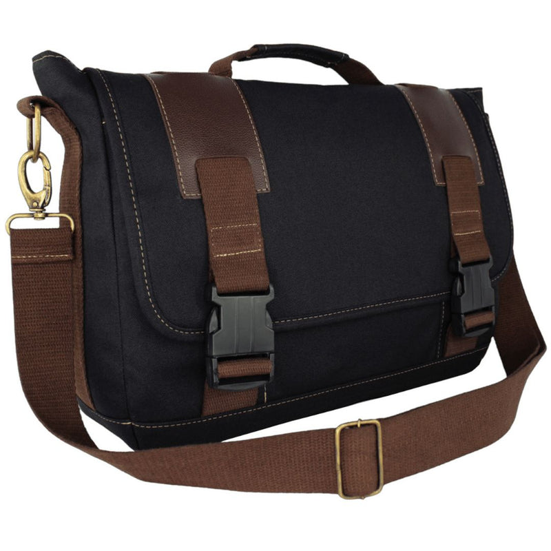 Pasta Bolsa Masculina de Lona para Notebook - Black