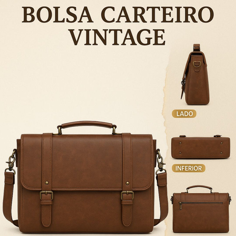 Pasta Carteiro Transversal Masculina | Vintage