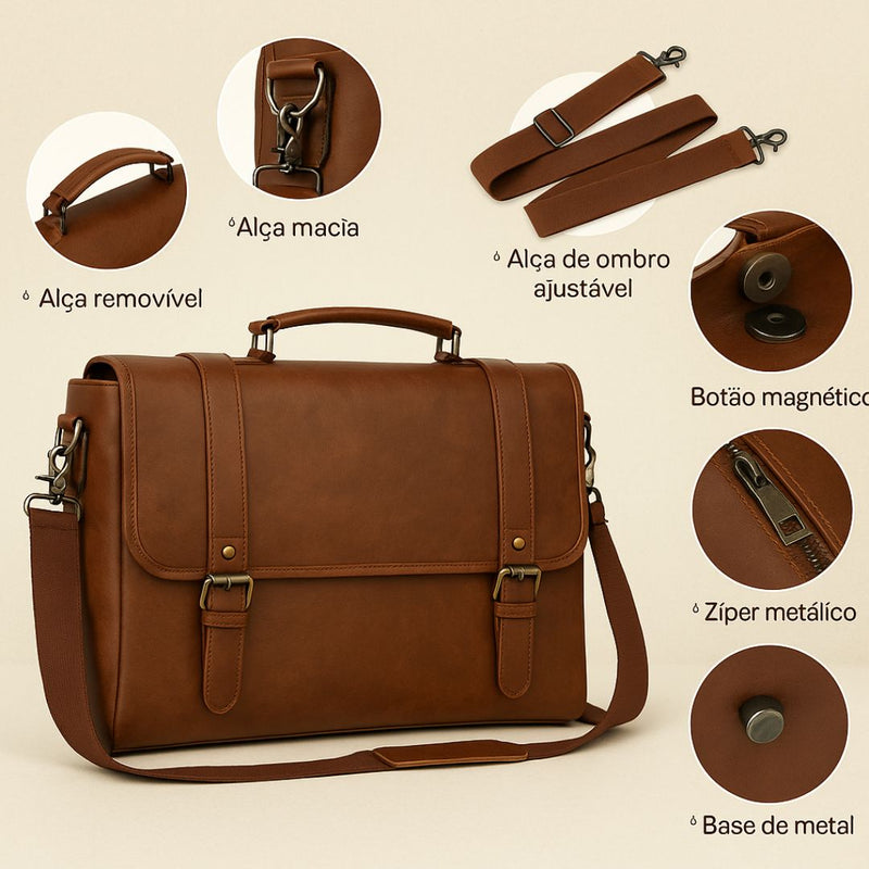 Pasta Carteiro Transversal Masculina | Vintage