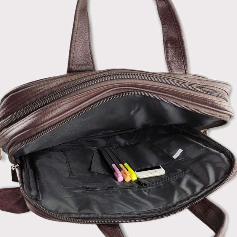 Pasta de Couro Executiva para Notebook Marrom | Deep