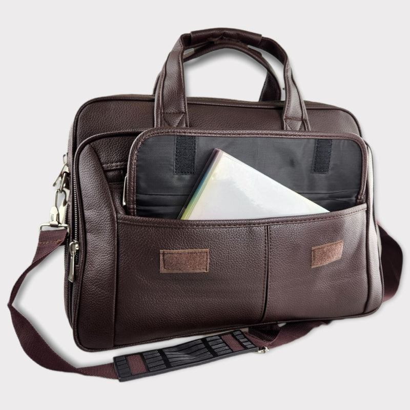 Pasta de Couro Executiva para Notebook Marrom | Deep