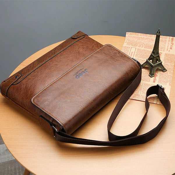 Pasta Bolsa Masculina de Couro Executiva Retrô Jeep