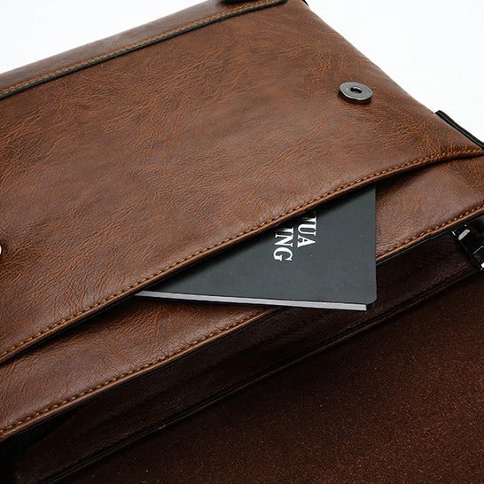 Pasta Bolsa Masculina de Couro Executiva Retrô Jeep