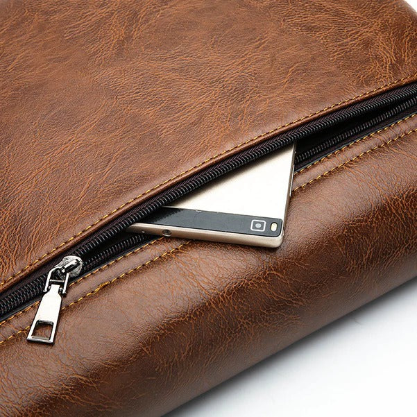 Pasta Bolsa Masculina de Couro Executiva Retrô Jeep