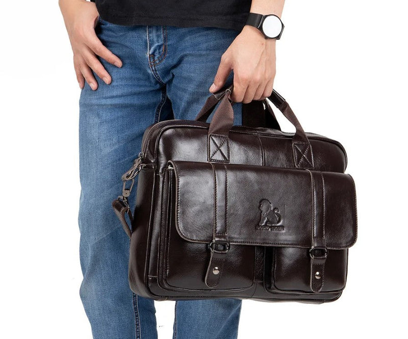 Pasta Executiva Masculina em Couro Leon