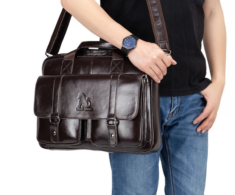 Pasta Executiva Masculina em Couro Leon