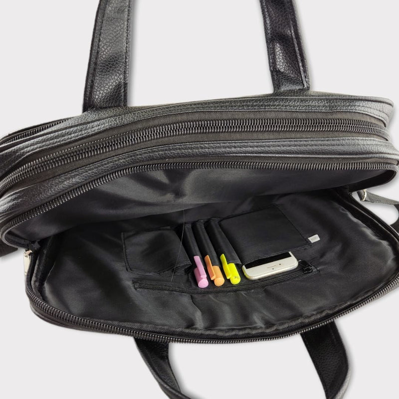 Pasta de Couro Executiva para Notebook Preto | Deep