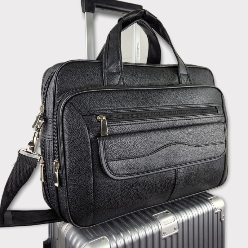 Pasta de Couro Executiva para Notebook Preto | Deep