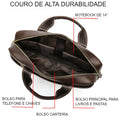 Pasta Executiva Masculina em Couro - Elegance