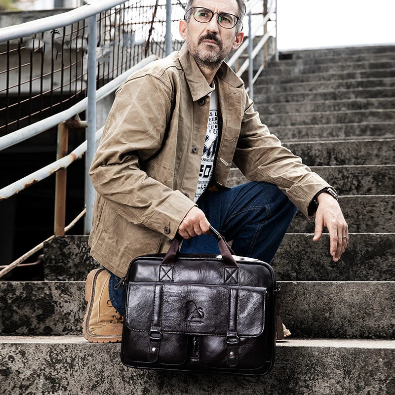 Pasta Executiva Masculina em Couro Leon