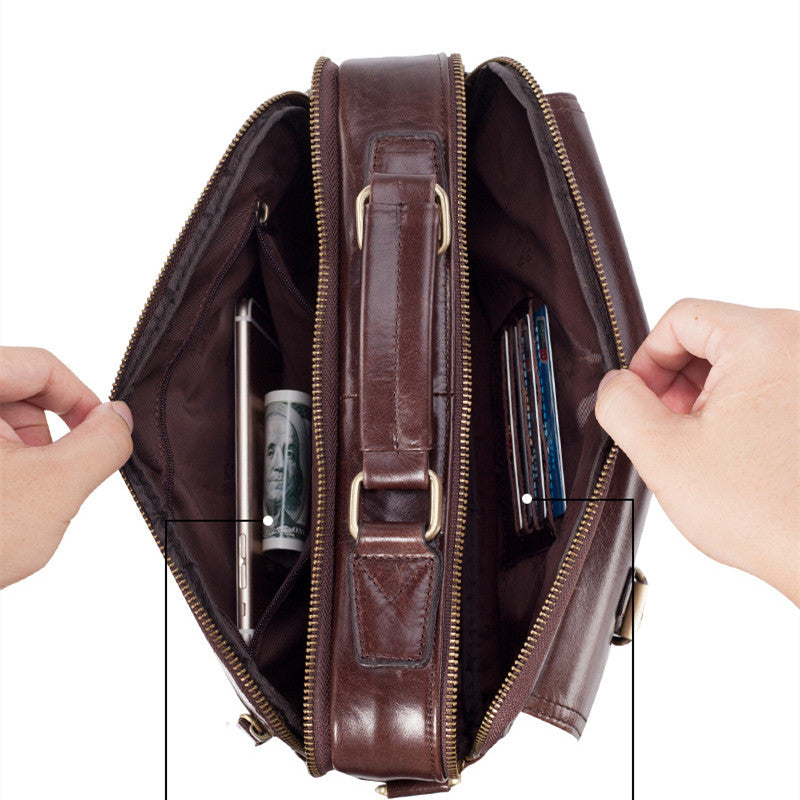 Pasta Executiva Masculina em Couro Dark Brown