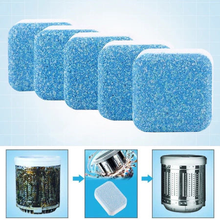 Pastilhas Efervescentes para Limpeza de Máquinas de Lavar - Compre 5 e Ganhe 10