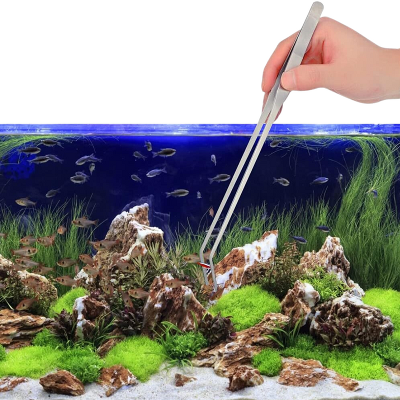 Pinça Prática para Plantas Aquáticas em Aquário – Transforme Seu Tanque de Peixes com Facilidade