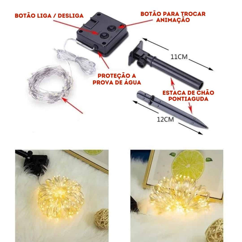 Decore Seu Natal com Pisca-Pisca Solar: 8 Modos de Iluminação e Instalação Rápida
