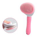 Escova Rasqueadeira Prática com Botão de Remoção de Pelos