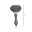 Escova Rasqueadeira Prática com Botão de Remoção de Pelos