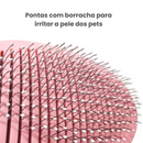 Escova Rasqueadeira Prática com Botão de Remoção de Pelos