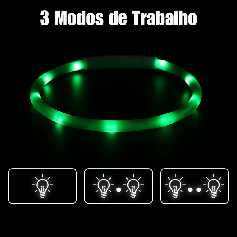 Coleira Led Recarregável: Segurança e Estilo para Seu Cachorro