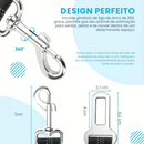 Cinto de Segurança Duplo para Dois Cães: Conforto e Proteção com Fivela de Metal