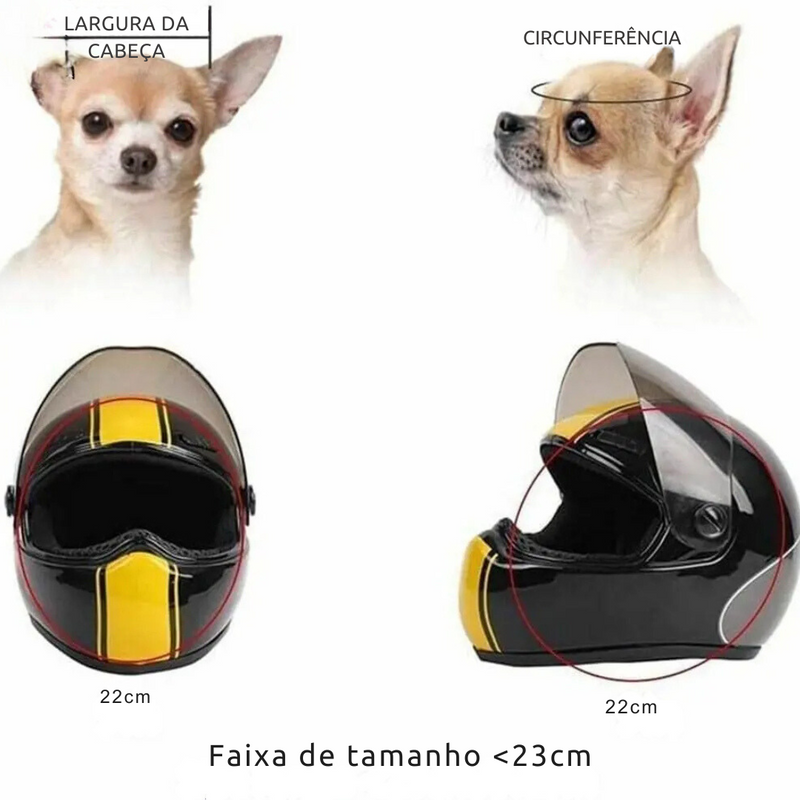 Capacete Protetor para Aventura de Cães e Gatos