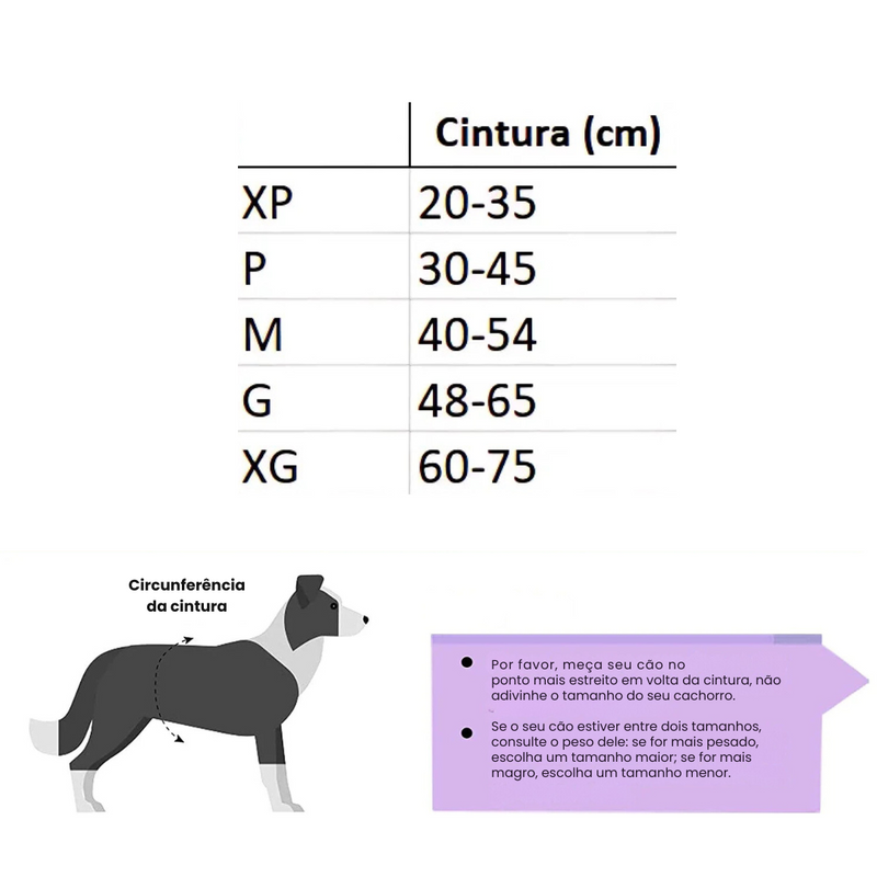 Calcinha Pet Reutilizável Com Tecido Absorvente Para Conforto E Praticidade