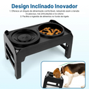 Tigela Elevada 2 em 1: Comedouro e Bebedouro Anti Respingo com Ajuste Prático de Altura