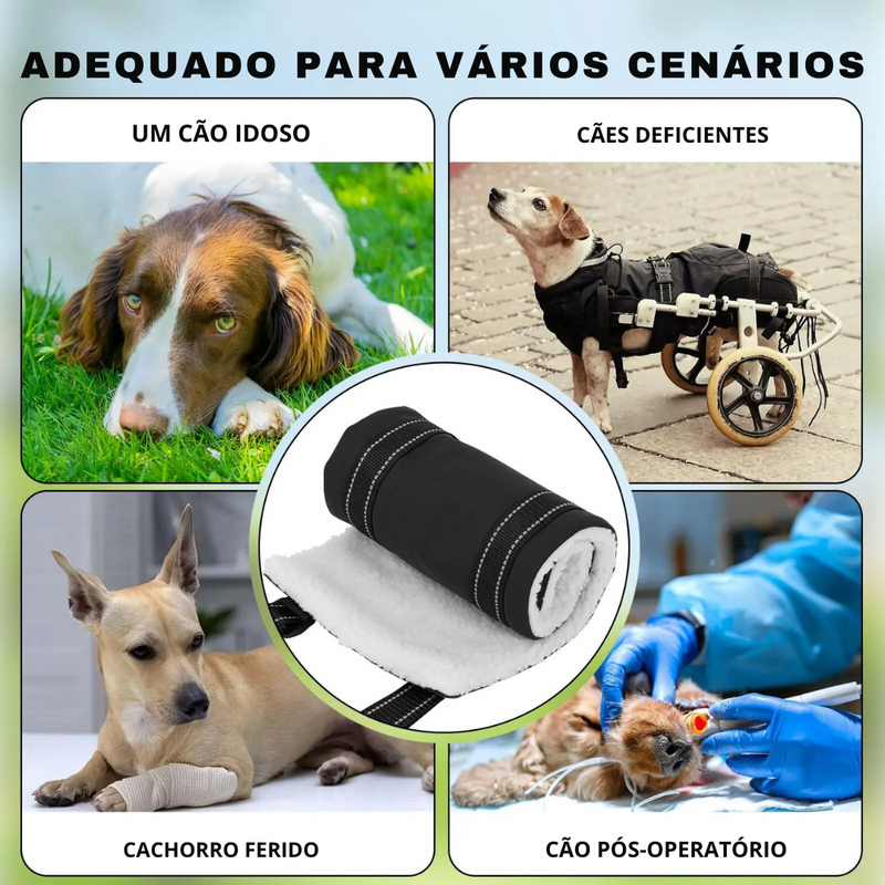 Sling de Apoio para Cachorros com Dificuldade de Caminhar – Conforto e Mobilidade para Pets com Artrite
