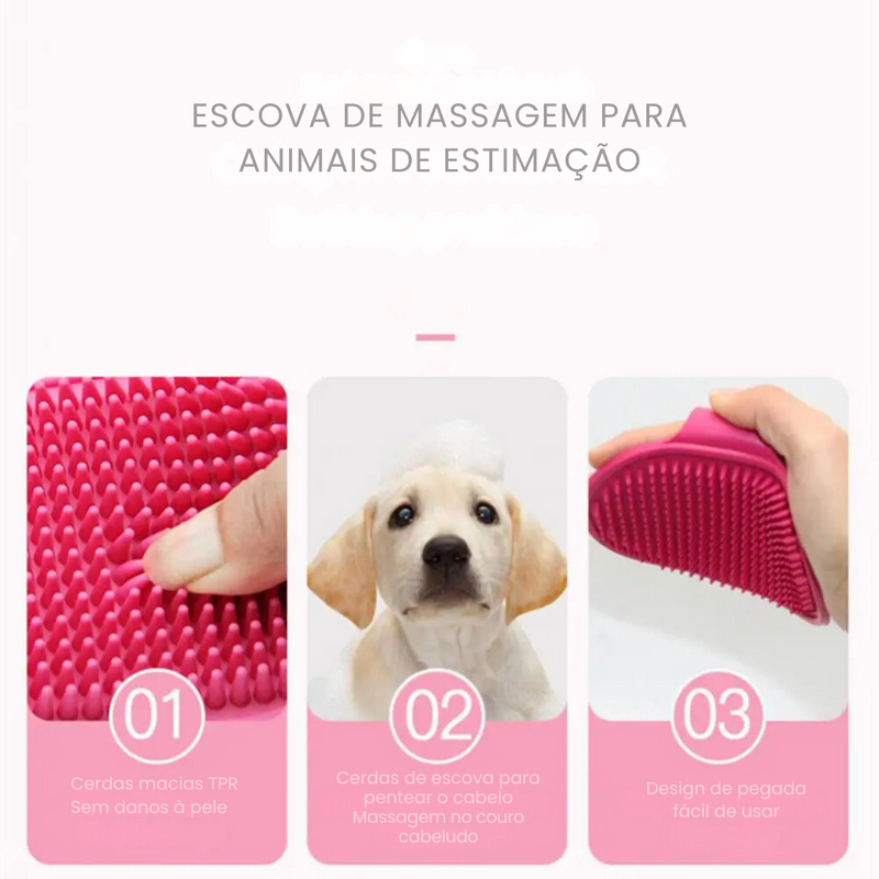 Escova de Silicone para Banho: Conforto e Cuidados para Seu Pet