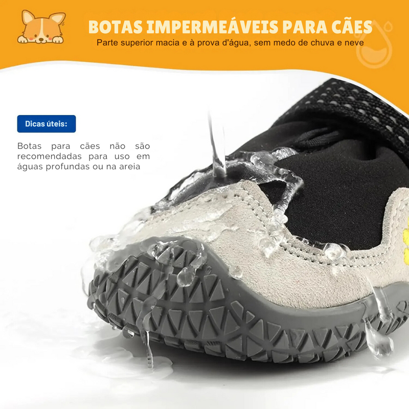 Bota Impermeável Confortável Para Seu Cão
