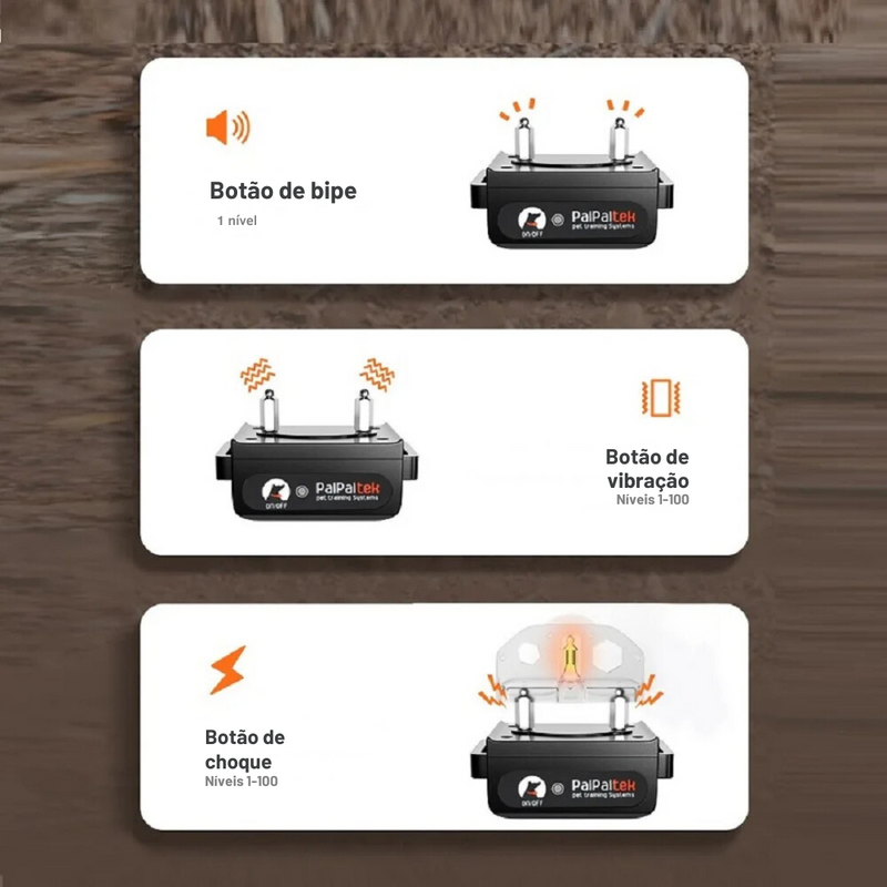 Coleira de Treinamento Recarregável com Controle Remoto – Liberdade e Conforto a Até 1000 Metros
