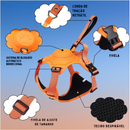 Peitoral Confortável com Guia Retrátil Integrada para Passeios Livres