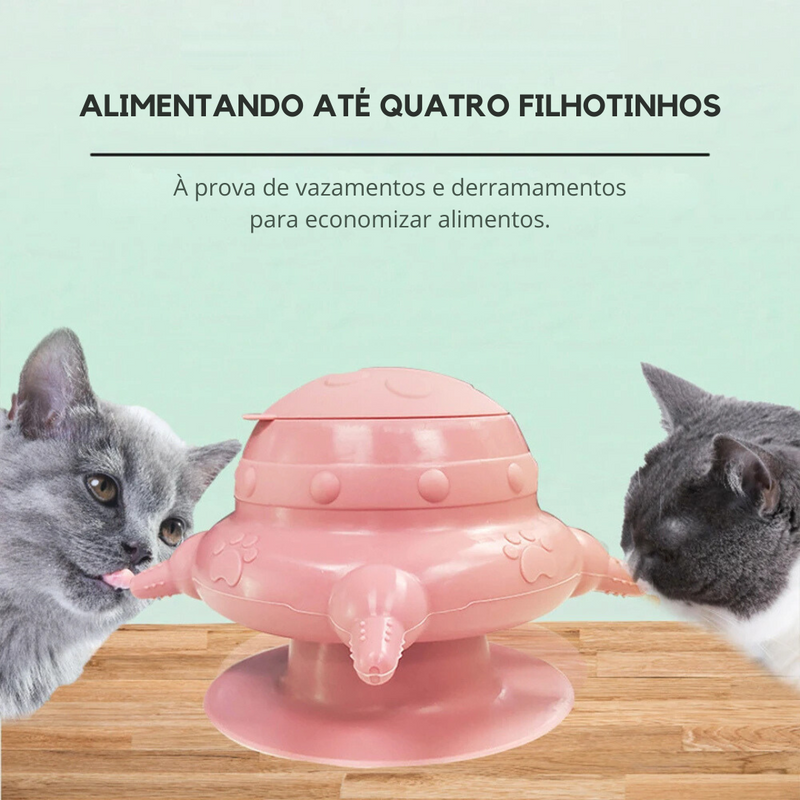 Amamentador Prático com 4 Bicos de Silicone para Filhotes de Cães e Gatos
