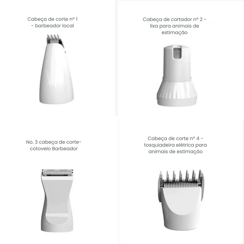 Máquina de Tosa Profissional com 4 Lâminas para Banho e Tosa Higiênica em Seu Pet Shop