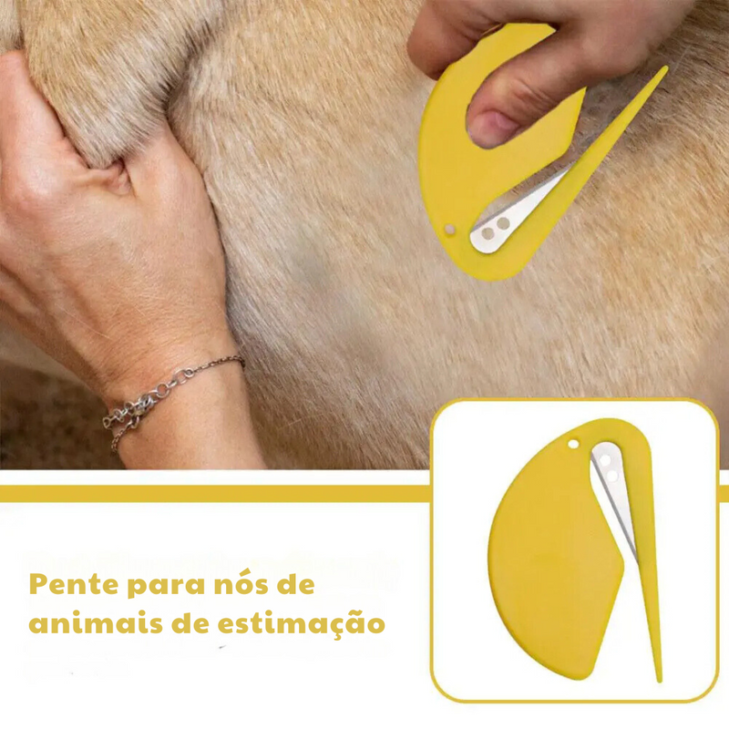 Pente Desembaraçador de Pelos para Cães e Gatos – Conforto e Praticidade na Grooming