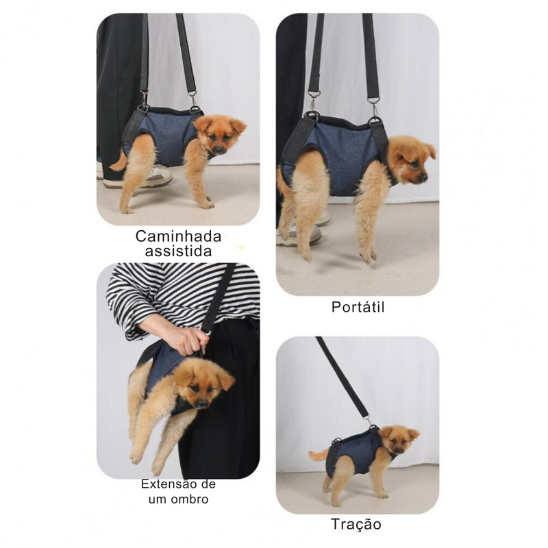 Cinta de Levantamento para Cães: Arnes Ajustável e Respirável para Conforto e Praticidade