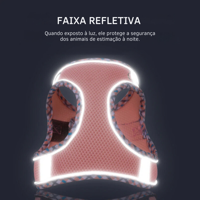 Peitoral e Guia Ajustável para Cães: Conforto e Liberdade em Cada Passeio