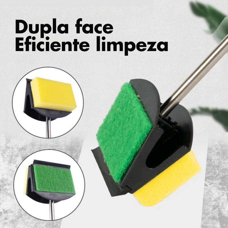 Limpeza Prática para Aquários com Haste e Esponja