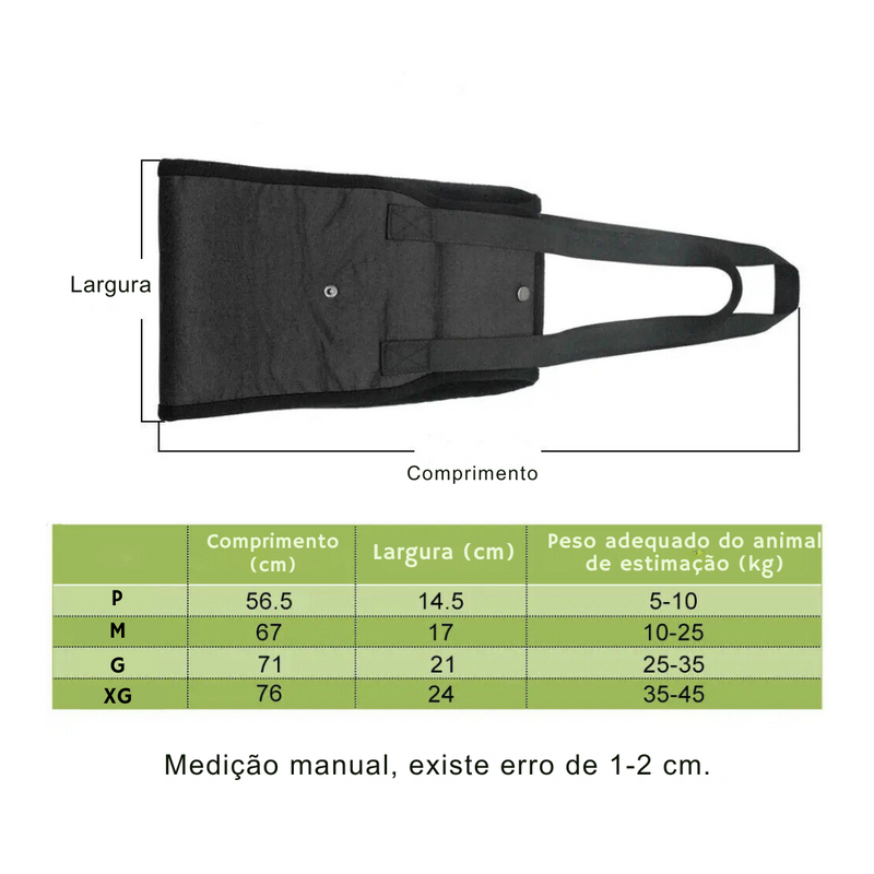 Cinta de Suporte para Reabilitação de Cães: Conforto e Mobilidade para Seu Melhor Amigo
