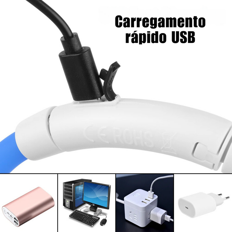 Coleira Led Recarregável: Segurança e Estilo para Seu Cachorro