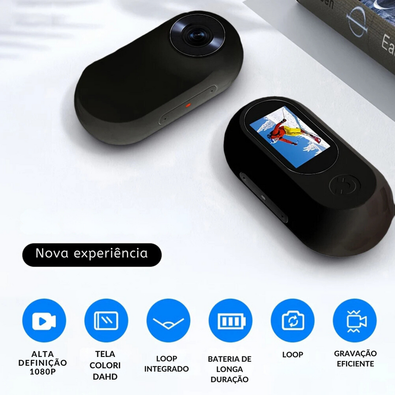 Câmera Corporal Pet 1080 Full HD Com Colar: Capture Momentos Incríveis de Seu Cachorro ou Gato