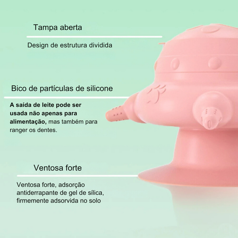 Amamentador Prático com 4 Bicos de Silicone para Filhotes de Cães e Gatos