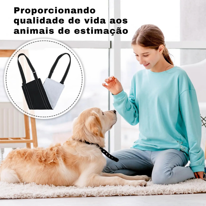 Sling de Apoio para Cachorros com Dificuldade de Caminhar – Conforto e Mobilidade para Pets com Artrite