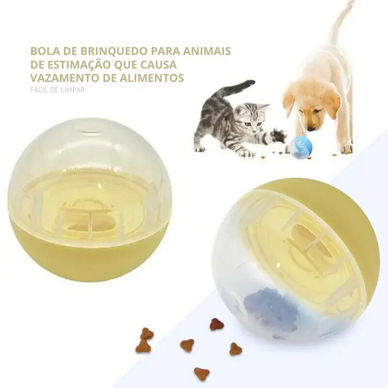 Bola Interativa Dispenser para Ração e Petiscos: Diversão e Estímulo para Seu Pet