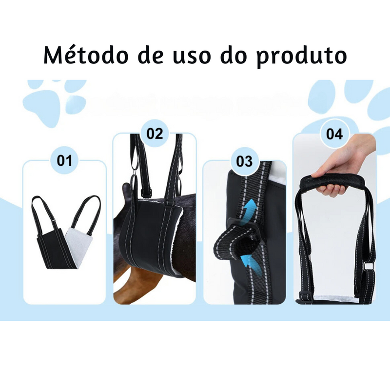 Sling de Apoio para Cachorros com Dificuldade de Caminhar – Conforto e Mobilidade para Pets com Artrite