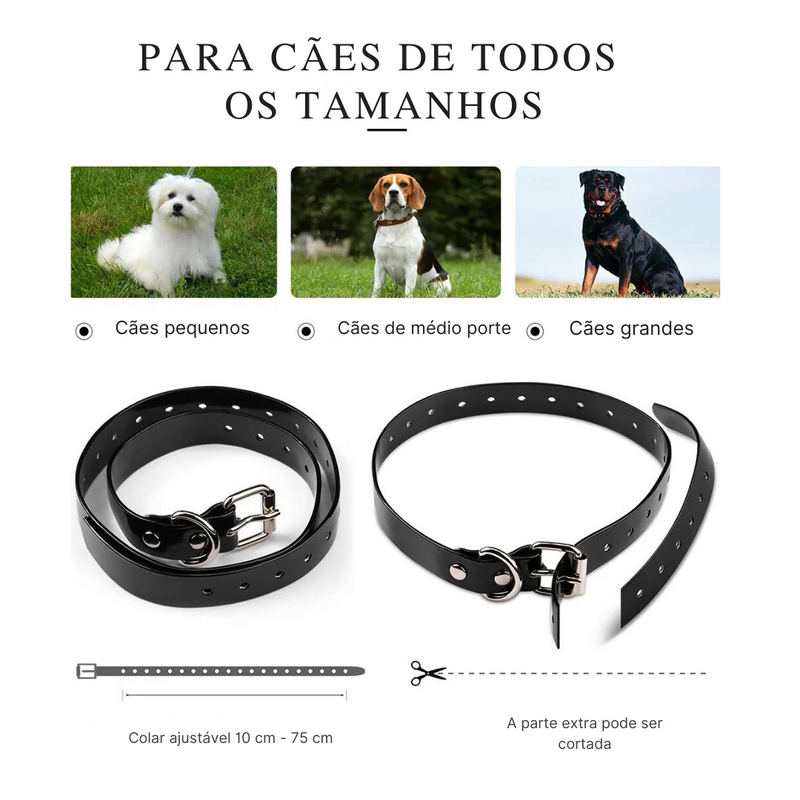 Coleira Elétrica de Treinamento: Controle de Latidos e Vibração para Cães