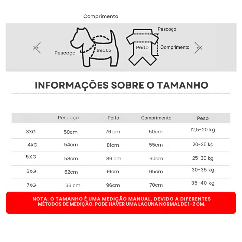 Jaqueta de Inverno com Conforto de Lã para Cães